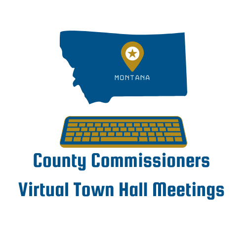 County Commissioners Virtual Town Hall Meetings logo